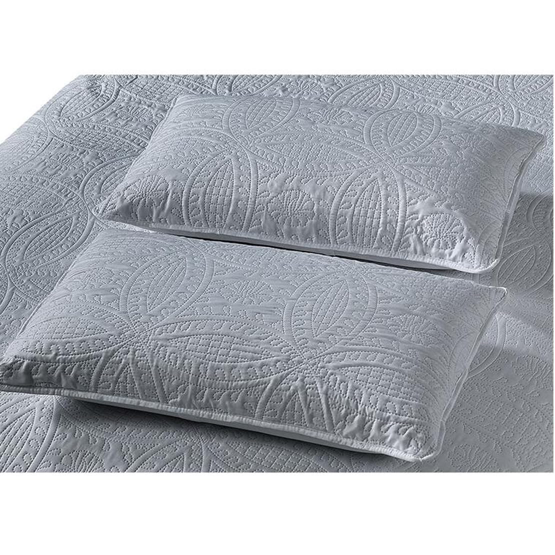 Couvre-Lit 2 Personnes 240x260cm Microfibre - Motif Patchwork | Toutes Saisons, Housse Oreiller Incluses
