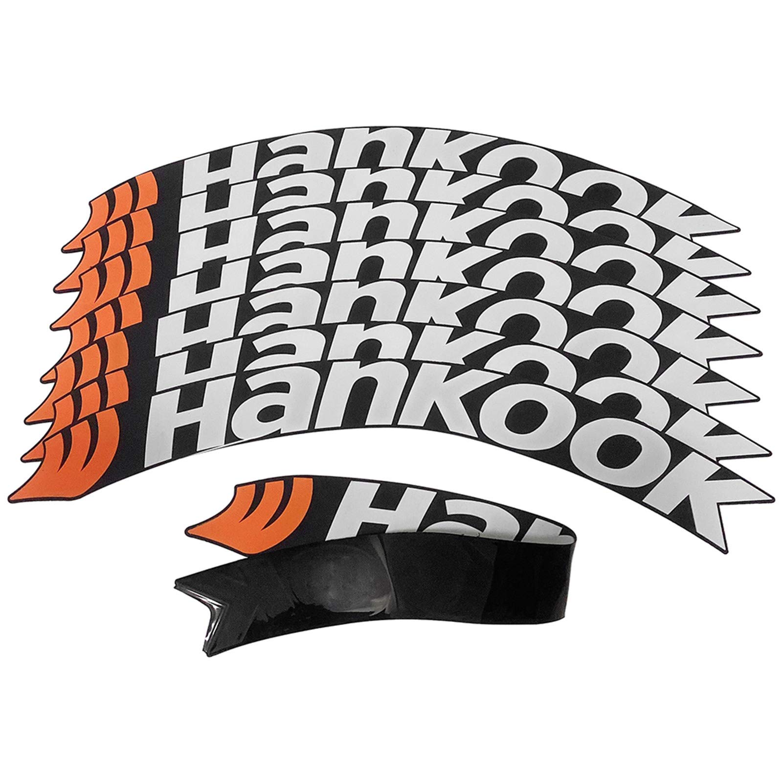 Zestaw naklejek na opony samochodowe 3D – uniwersalny napis na oponę do spersonalizowanej stylizacji (rozmiar B: HANKOOK)