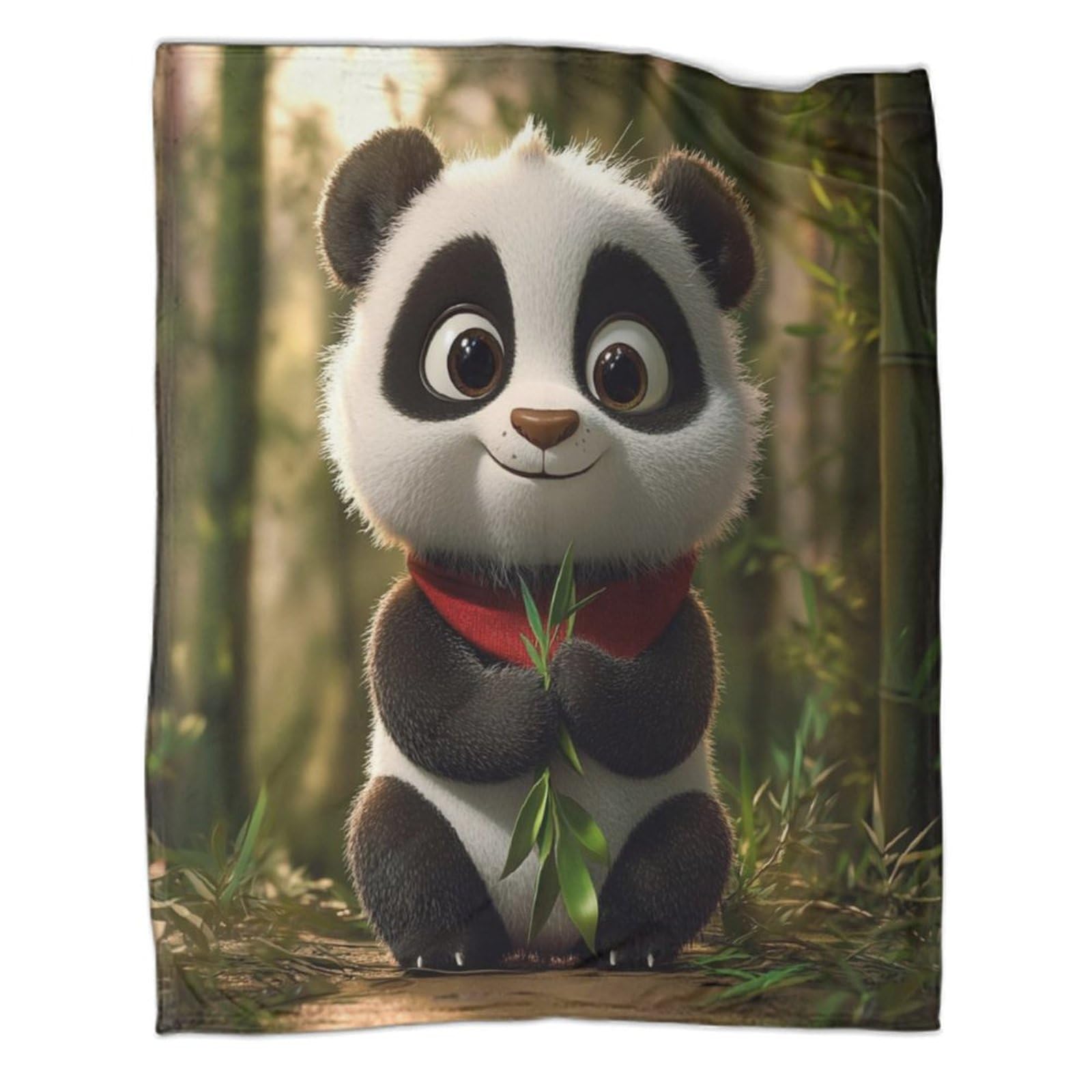 Plaid panda géant en velours pour soirées cocooning au salon