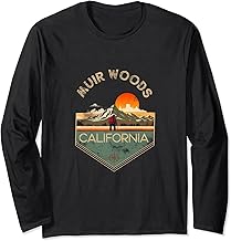 Muir Woods Retro Vintage Hiking Apparel Muir Woods Souvenir Long Sleeve T-Shirt