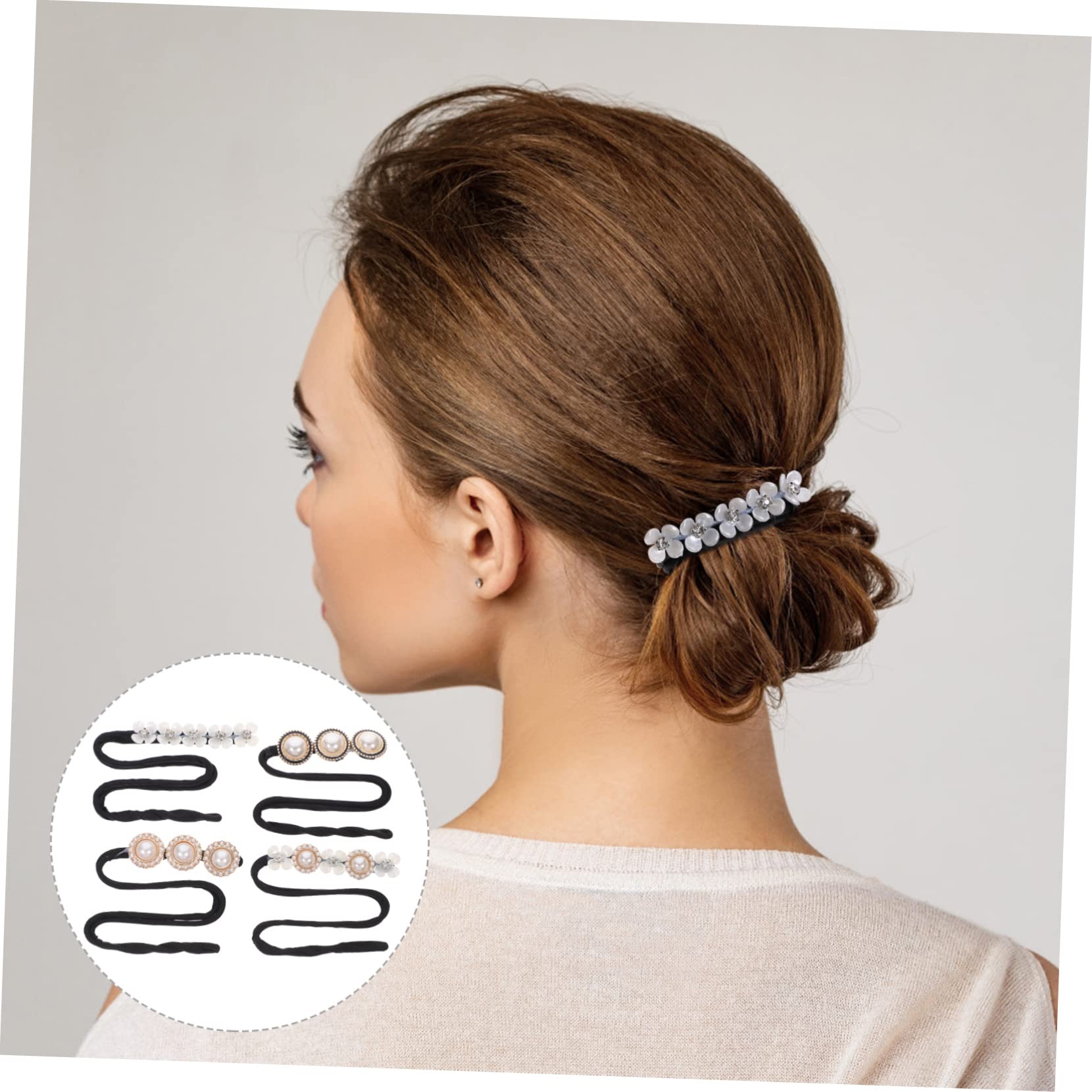 Didiseaon 12piezas Herramienta Para Hacer Moños De Pelo Perlas Accesorio De Para Mujeres y Para Ocasiones y Actividades