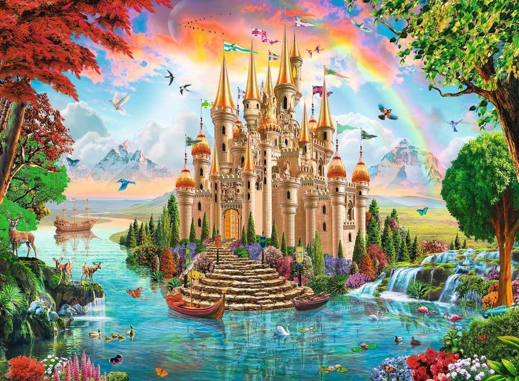 Ravensburger Rainbow Castle 100 Piece XXL Jigsaw Puzzle for Kids - 13285 - Every Piece is Unique, Pieces Fit Together Perfectly