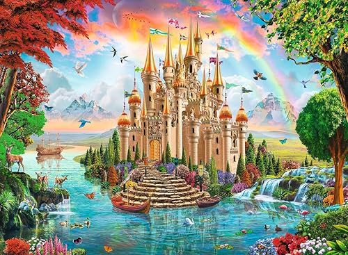 Miniatura 2 de Ravensburger Rainbow Castle 100 Piece XXL Jigsaw Puzzle for Kids - 13285 - Every Piece is Unique, Pieces Fit Together Perfectly