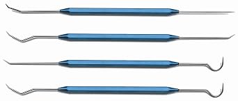 Moody Tools 55-1945 4-Piece 25 mil Double End Precision Probe Set with Aluminum Handles