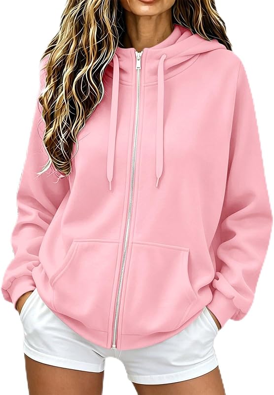buzo con capucha y cremallera mujer 2026 manga larga otoño invierno sudaderas extragrandes cremallera extragrandes chaquetas lindas con bolsillos