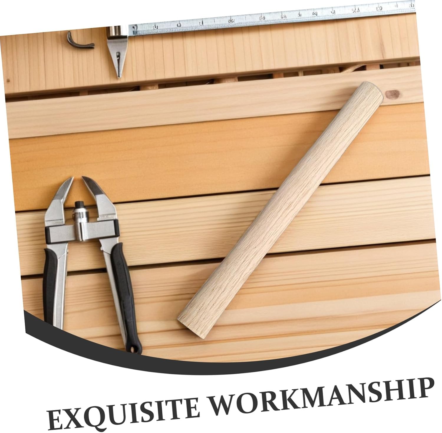 5pcs Ergonomic Wooden Hammer Handle Replacement Solid Wood Grip for Sledge Mining Gardening DIY Tools Comfortable Non-Slip Finish for Precision Carpentry and Outdoor Repair