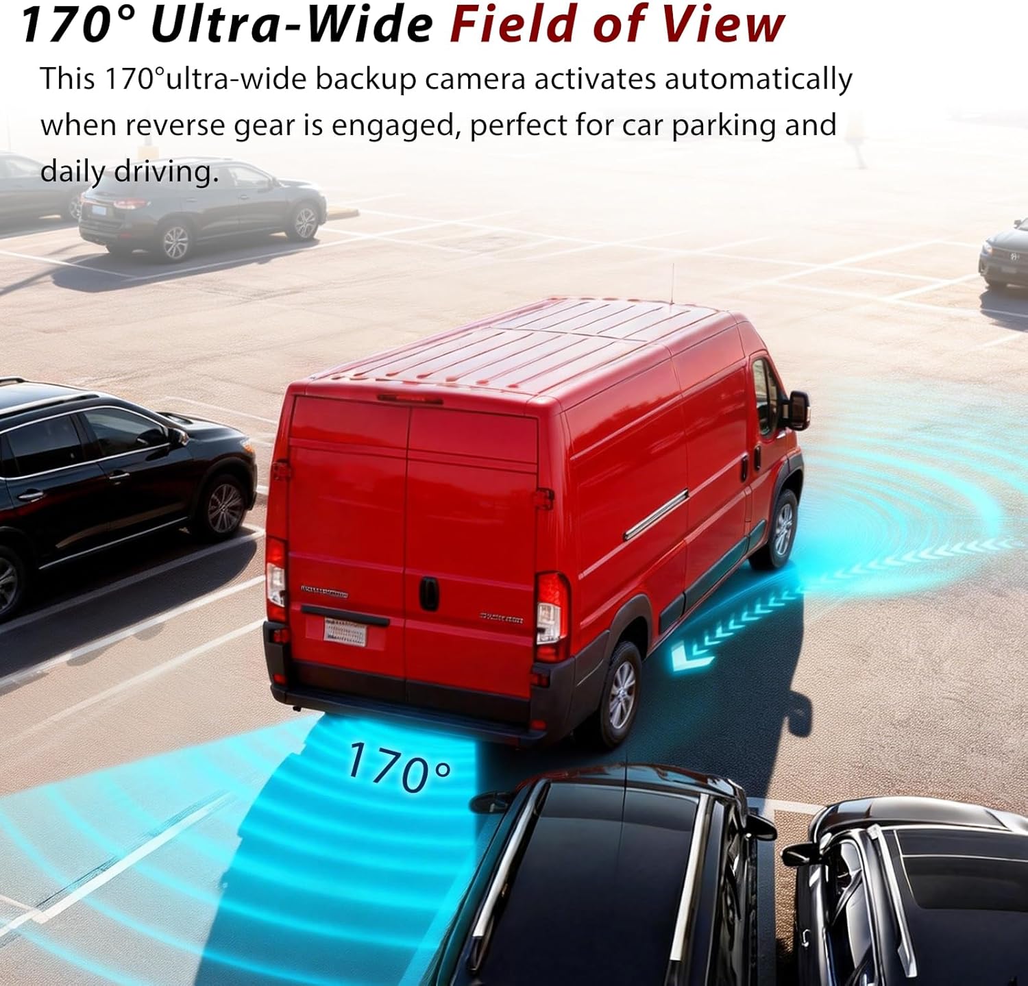 68417057AA Back up Camera Compatible with 2018-2021 Dodge Ram Promaster 1500 2500 3500 Rear View Reverse Park Assist Camera