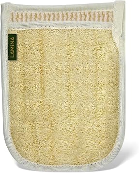 Natural Pumpkin Pouch with LAMINA Sides, Bath Gloves, Bath Gloves with Plate Fiber 24 X 17 (Cm)