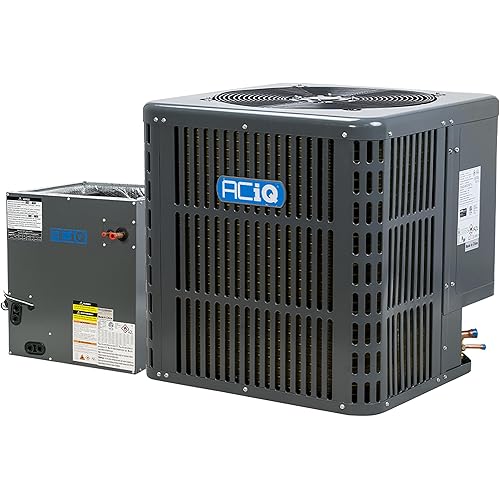 ACiQ 3 Ton 14.3 SEER2 Central Air Conditioner Split System & 17.5in Vertical Evaporator Cased Coil with Thermostat - R32 Single Stage | 36000 BTU AC Unit