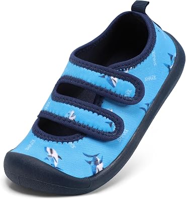 STQ KIDS Toddler Water Shoes Boys Girls Unisex Summer Beach Quick Dry Non Slip Hook and Loop Swim Barefoot Aqua Socks