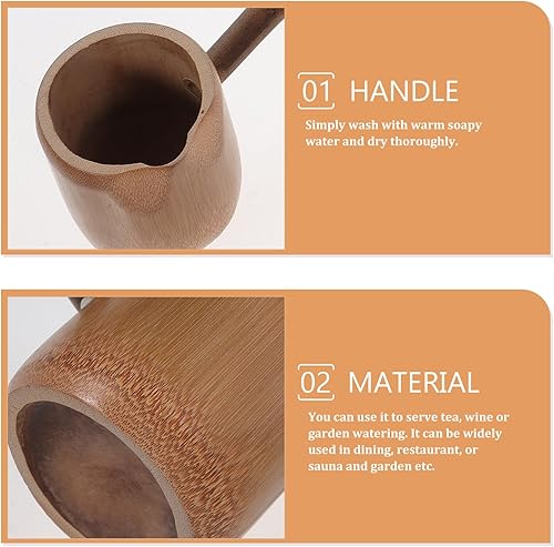 Miniatura 4 de Cucharón de madera de mango largo para sopa de agua, cucharón de baño, cucharón de cocina, cucharón japonés, cuchara para lavar el cabello, cuchara