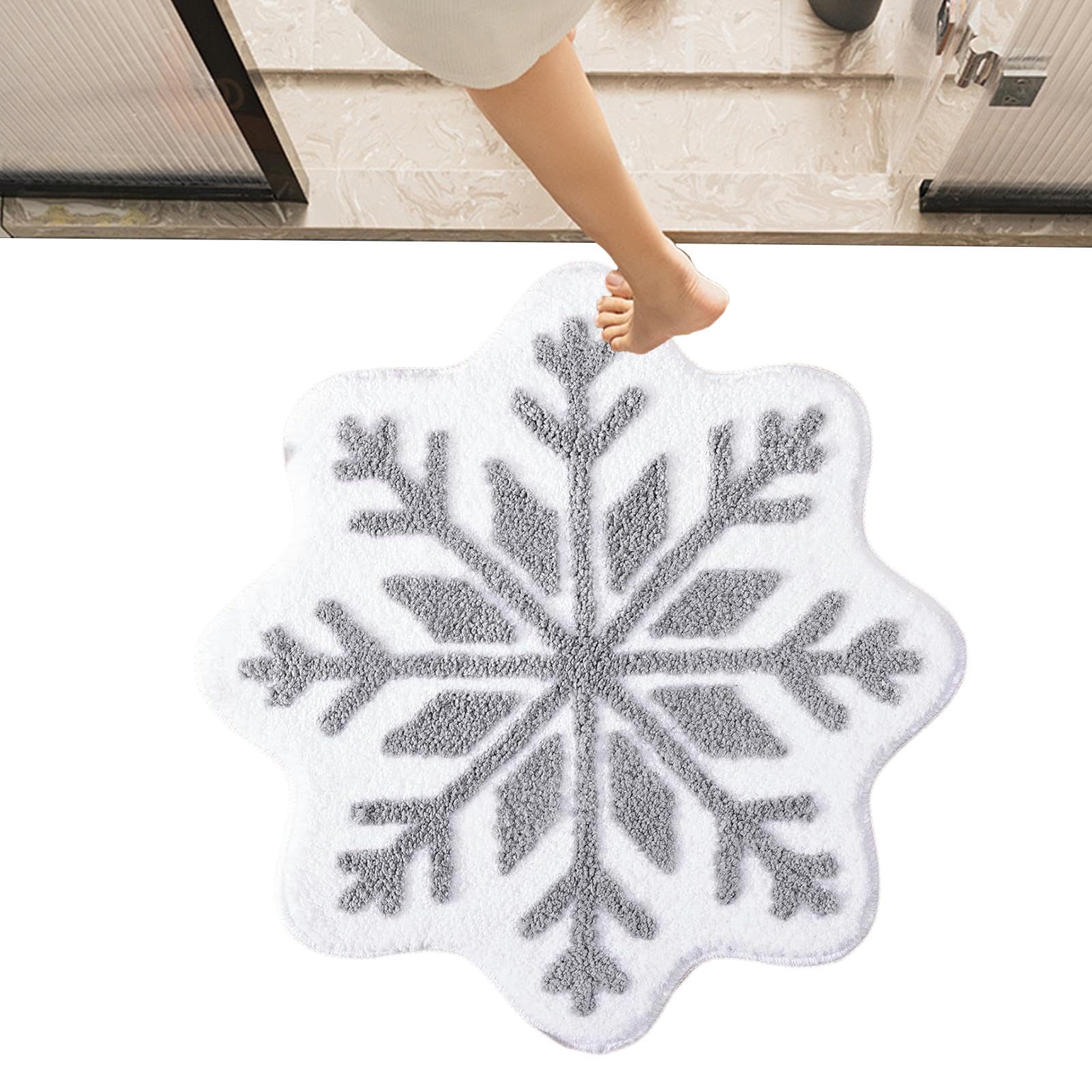 Tapis de bain rond déco de Noël, le cadeau idéal pour la maison