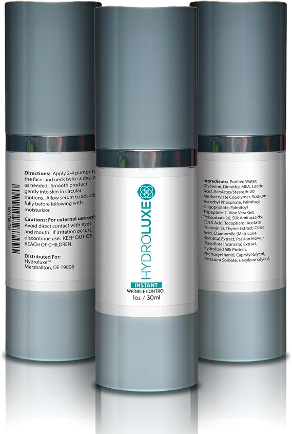 Instant Wrinkle Control-Boost Collagen & Elastin + Ultra Hydrating Moisturizer- Diminish Fine Lines - Improved Formula