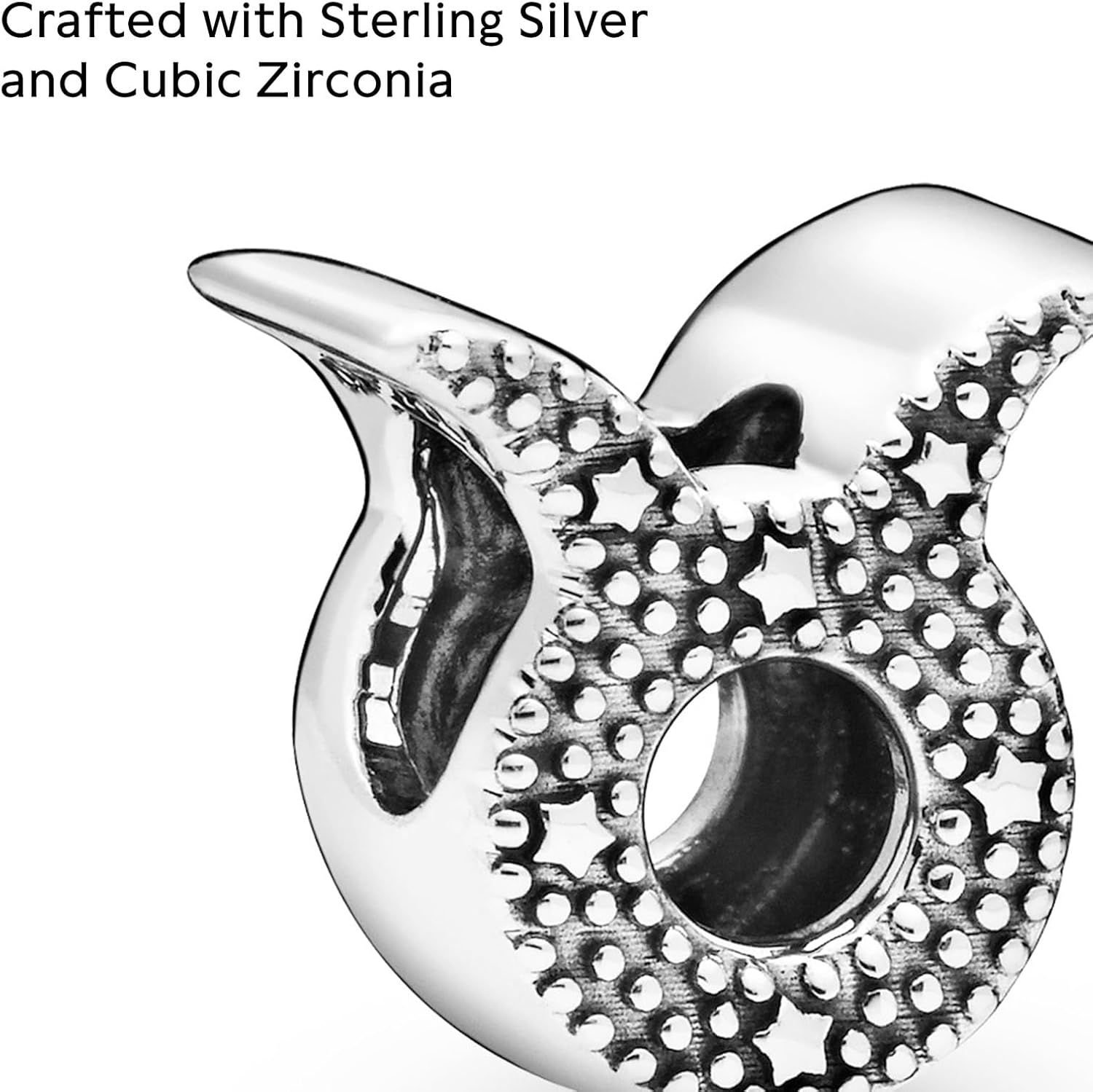 PANDORA Sparkling Taurus Zodiac Charm - Compatible Moments Bracelets - Jewelry for Women - Gift for Women in Your Life - Made with Sterling Silver & Cubic Zirconia, With Gift Box - Image 3