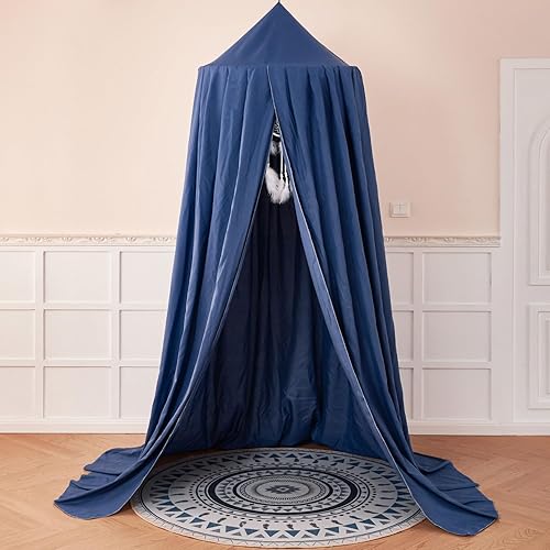 Miniatura 6 de dix-rainbow Toldo de cama de princesa para cama de bebé, cúpula redonda para niños, para interiores y exteriores, castillo, tienda de campaña