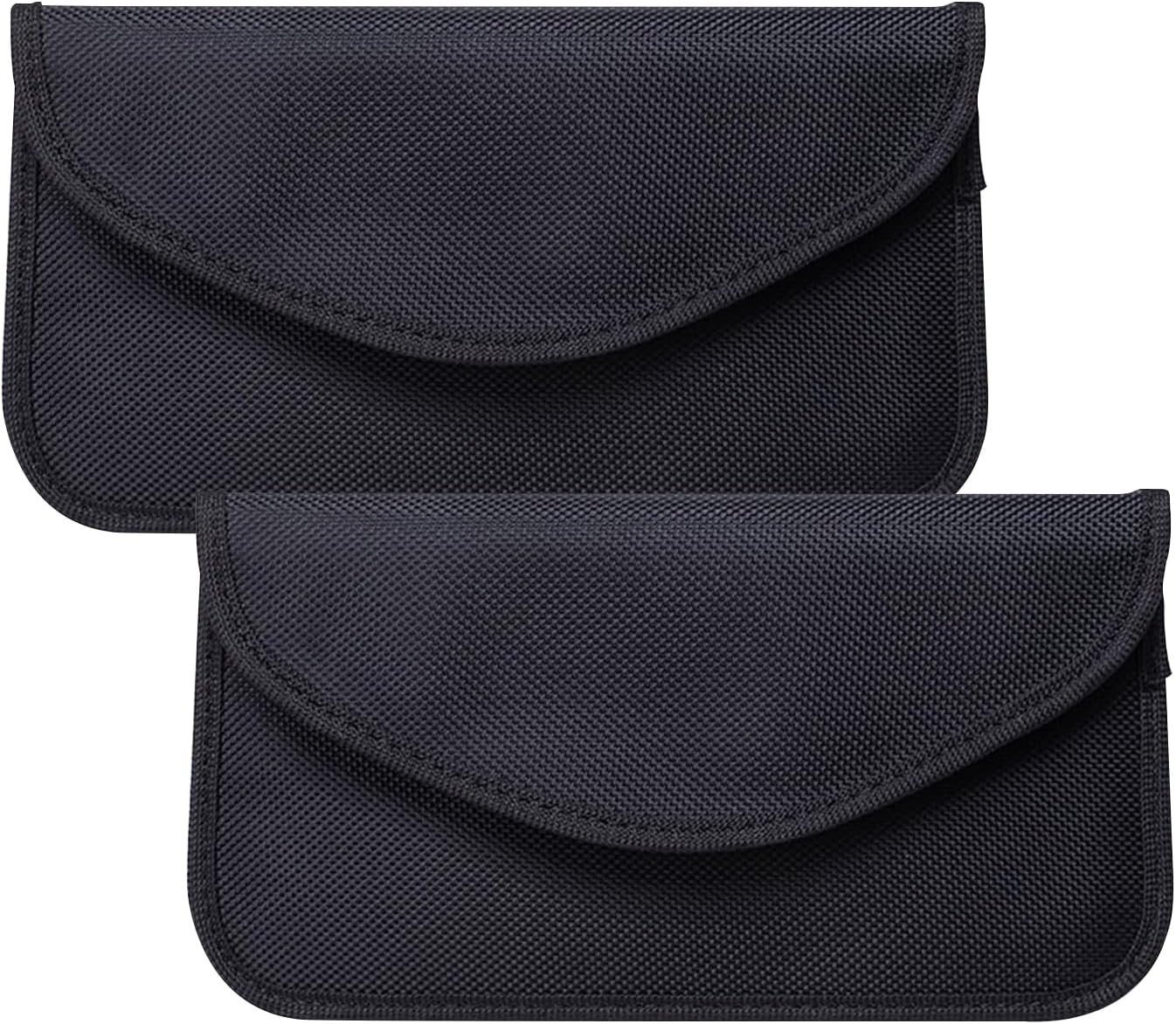 2 PCS Faraday Bags for Phones, Signal Blocker Shield Pouch Wallet, Anti-Tracking Anti-Theft Car Key Privacy Protection Case, Universal for Most Cars (Black)