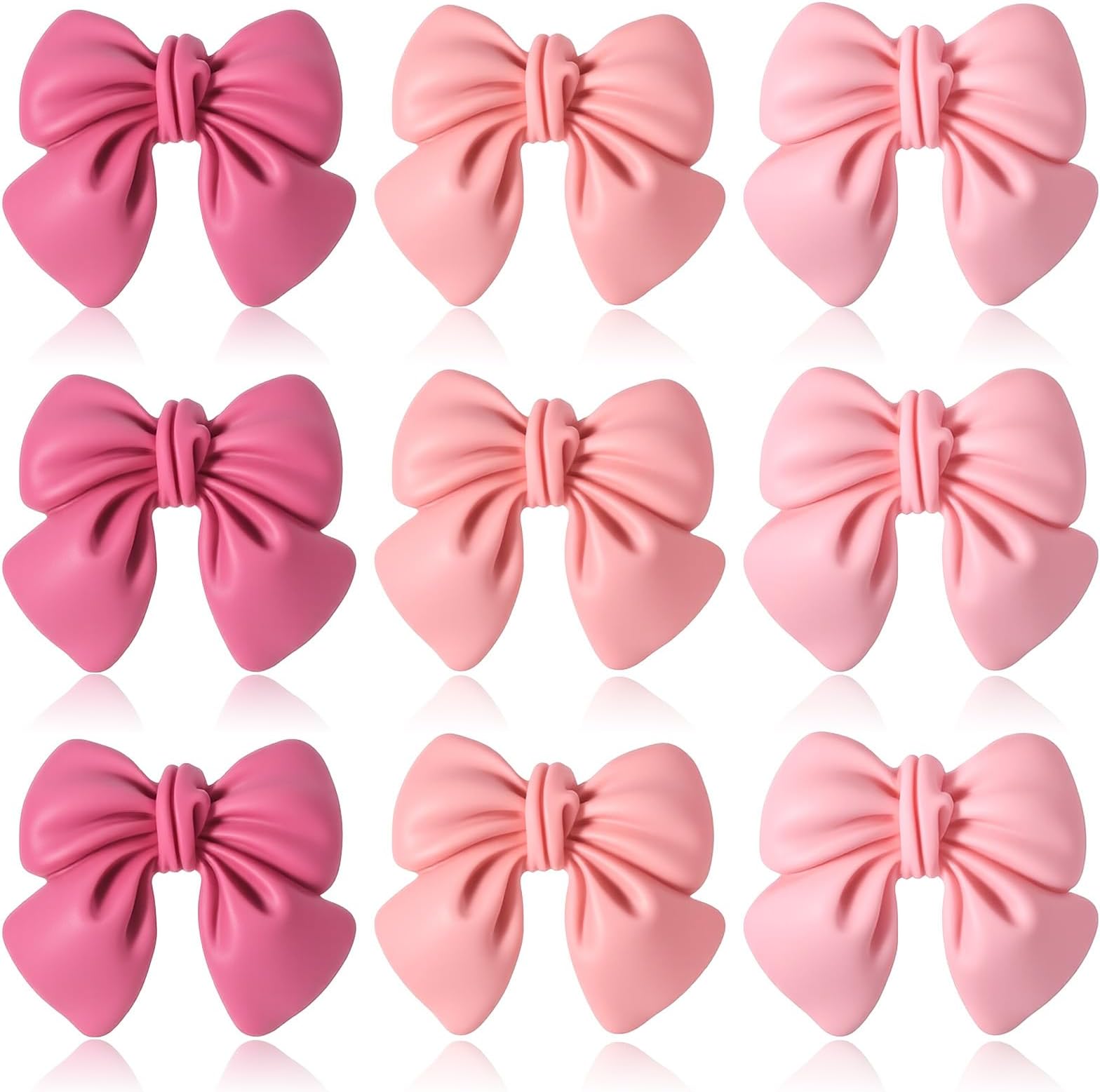 9 Pcs Pink Bow Refrigerator Magnets, Cute Decorative Magnets for Fridge, Bow Locker Magnet for Women Whiteboard Locker Refrigerator Decorations