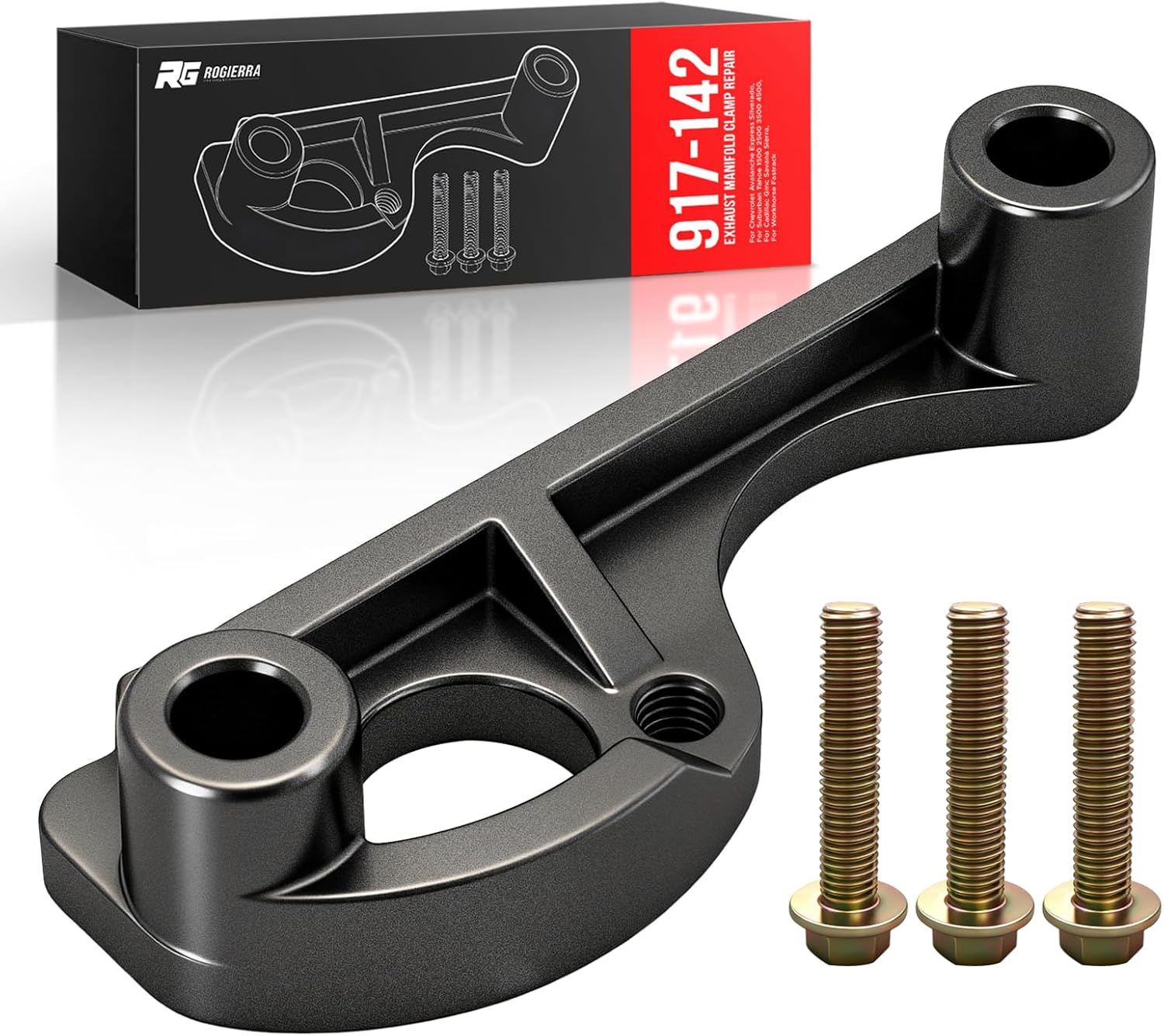 917-142 Exhaust Manifold Clamp Repair for Chevrolet Avalanche Express Silverado, for Suburban Tahoe 1500 2500 3500 4500, for Cadillac GMC Savana Sierra, for Workhorse Fastrack (OE FIX)
