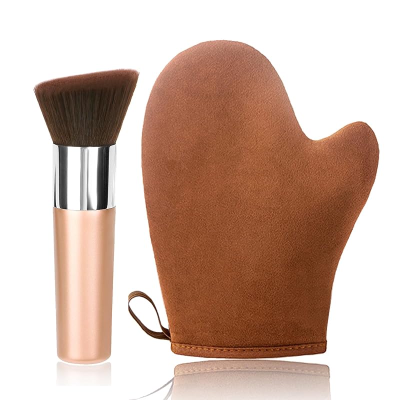 Kit aplicador 2 em 1 para autobronzeador VNIHTT com luva e pincel