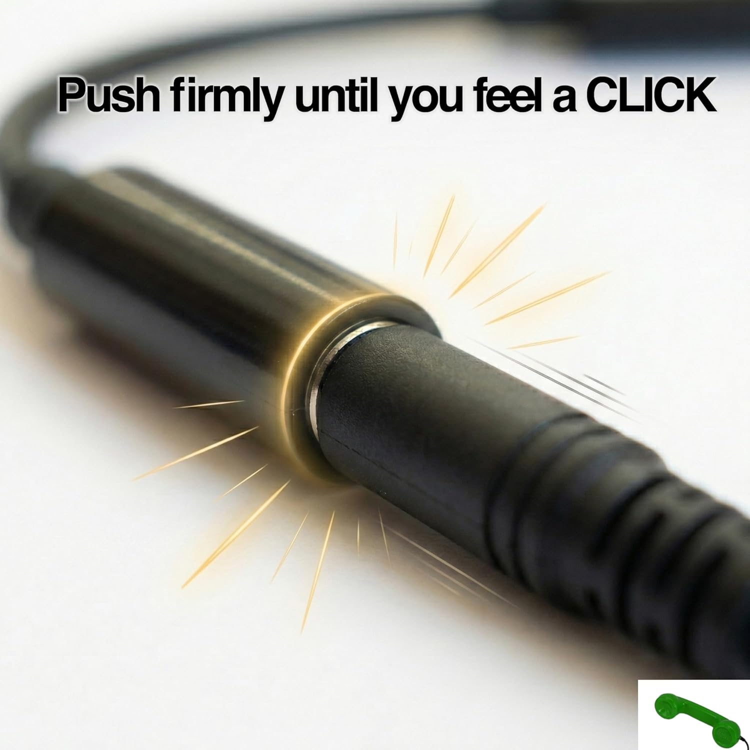 Opis Technology 60s Micro Retro Phone Handset for iPhone 7–14 (Lightning Bundle), Corded Receiver with 3.5 mm Plug, Vintage Call Handset (Green)