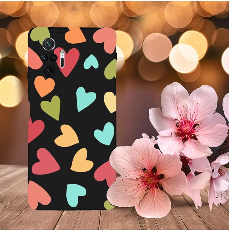 Xiaomi Redmi Note 10 Pro ile Uyumlu Tropikal Kalpler (0214b) Tasarımlı Siyah Lansman Kılıf
