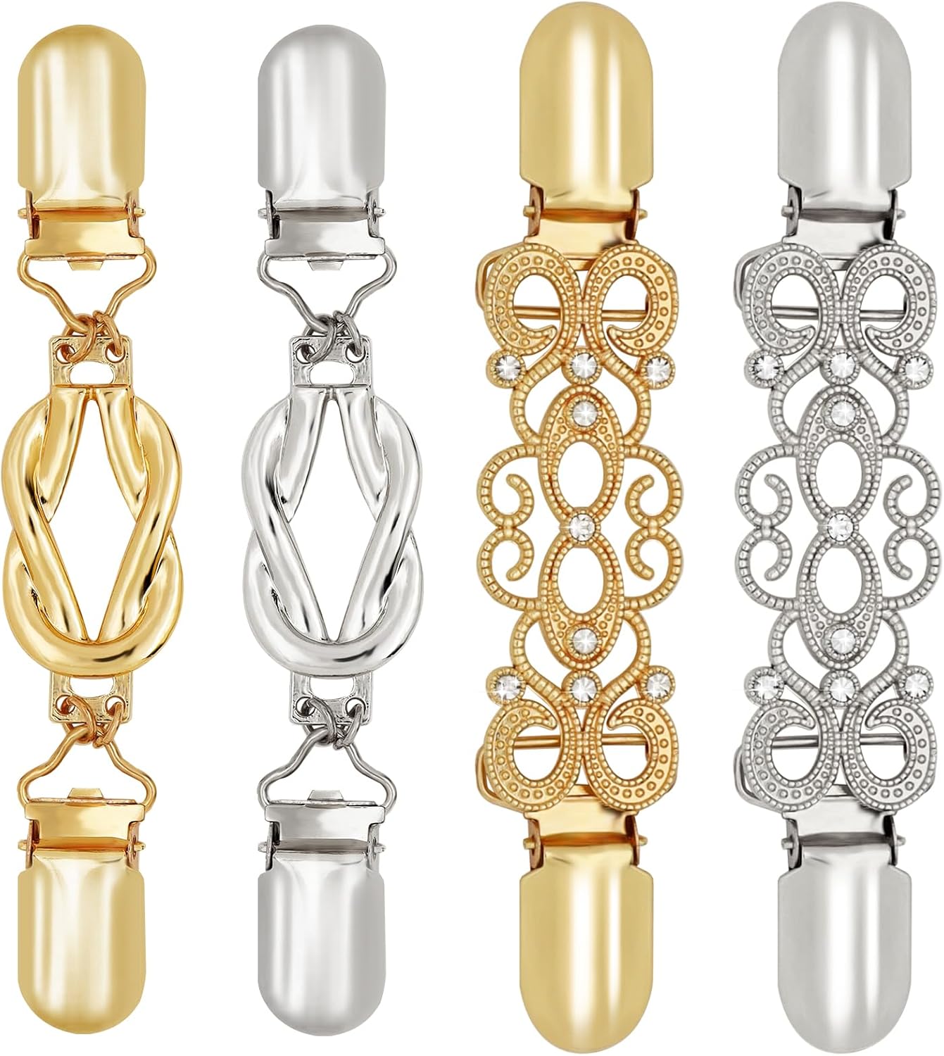 ROPAKED 4 Pcs Dress Cinch Clips Vintage Knot Waist Cincher Tightener Clips