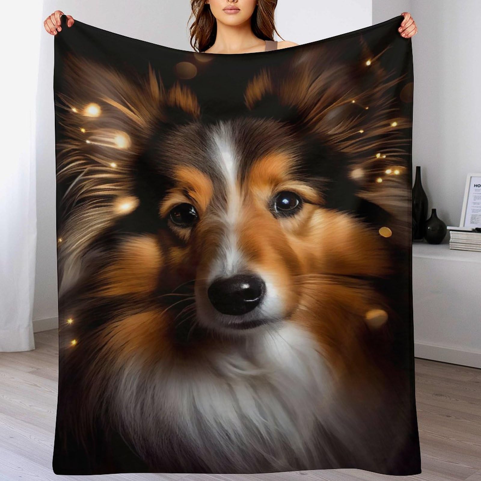 Plaid couverture chaude motif chien pour des soirées cocooning confortables au lit