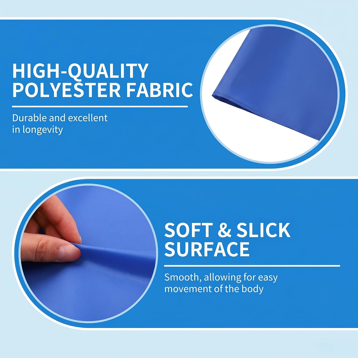 Tubular Slide Sheet for Patient Transfer, Low-Friction Transfer Sheet for Bed, Wheelchair & Car, Reusable Patient Sliding Pad/Draw Sheet, Transfer Aid for Elderly & Bedridden (17.7" x 29.5")