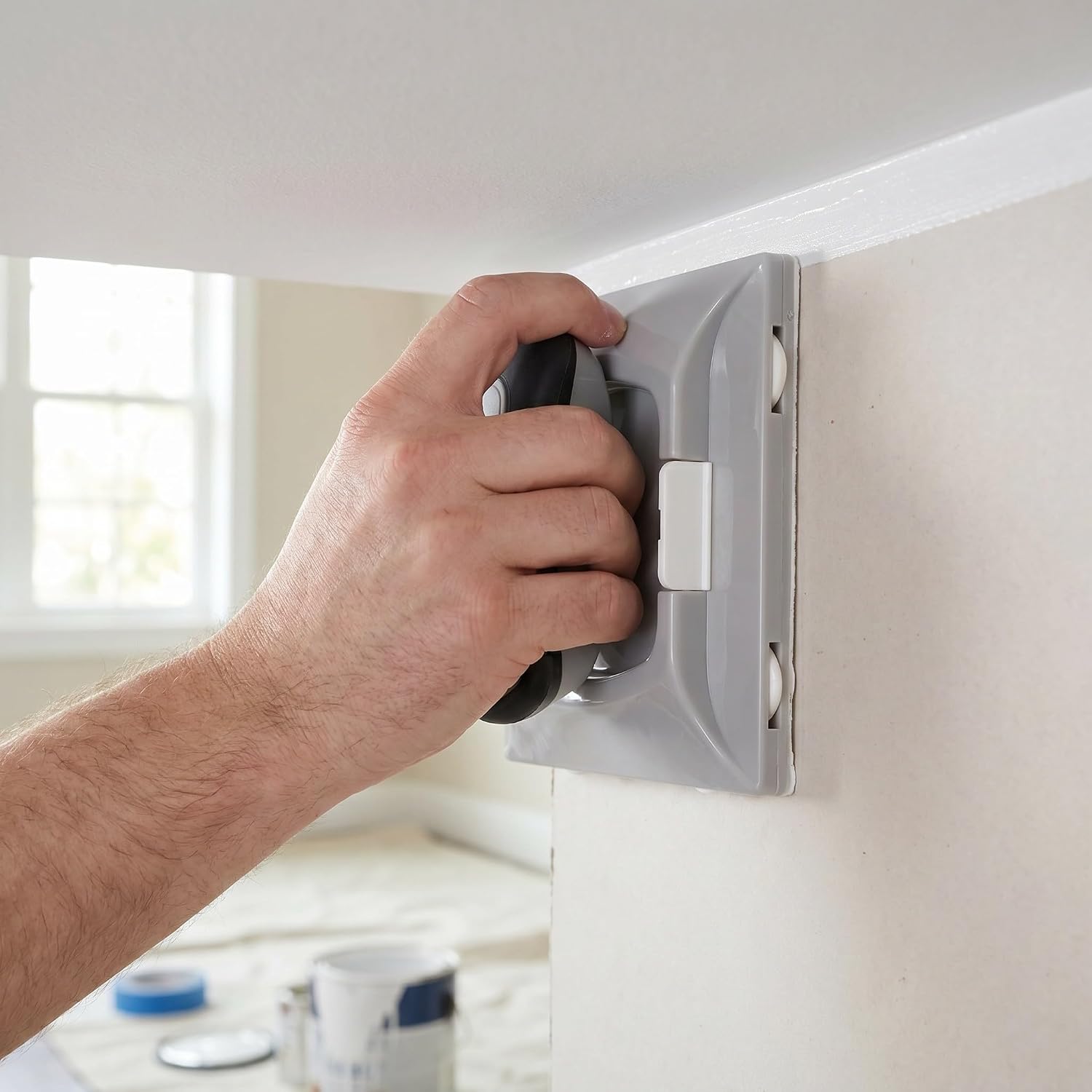 YARNOW Paint Edger: 180° Rotation Handle Paint Edger Trimmer with Painting Pads for Corner Walls & Ceilings - Ergonomic Edge Painting Tool for Smooth Trimming
