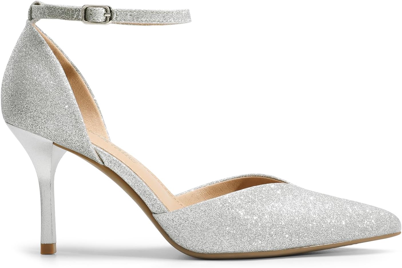 DREAM PAIRS Women’s High Heels Strappy Closed Toe Stiletto Ankle Strap Pointed Toe D'Orsay Heel Dress Wedding Party Pumps Shoes