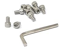 Vista 60 de iexcell 25 piezas M4 x 60/65/70/75/3.150 in paso de rosca 0.028 in acero inoxidable 304 cabeza hexagonal Tornillos Tornillos surtido Kit