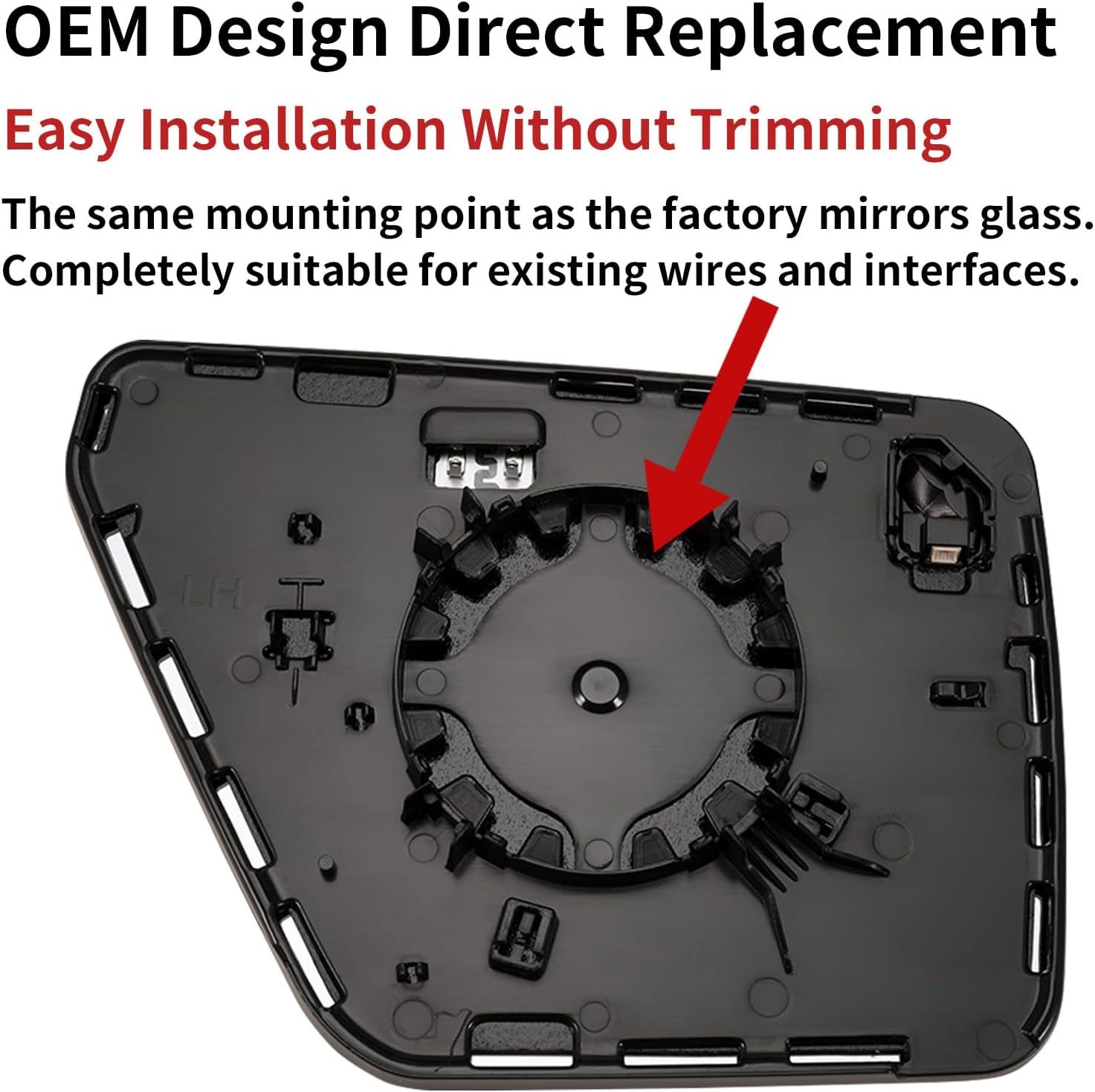 Driver Side Mirror Replacement for Ford F150 2022 2023 - Left Side Mirror Glass, Rear View Mirrors Glass with Power Heated & Blind Spot