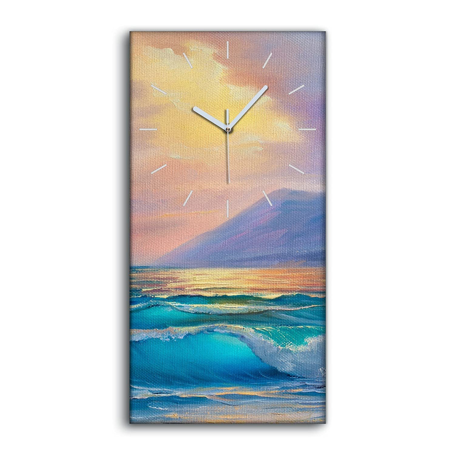 Horloge sur Toile Salon et Chambre Décoration Mer Ocean Ambiance Apaisante