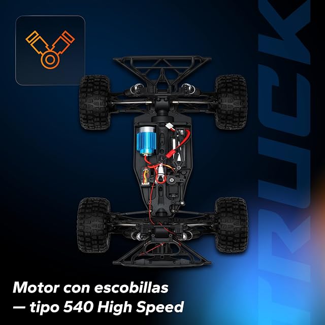 Foto 2 de 8 de Overmax X-Hooligan Gran Coche de Control Remoto Rápido Escala 1:10 Velocidad 35 km/h Alcance 100 Metros 4x4…