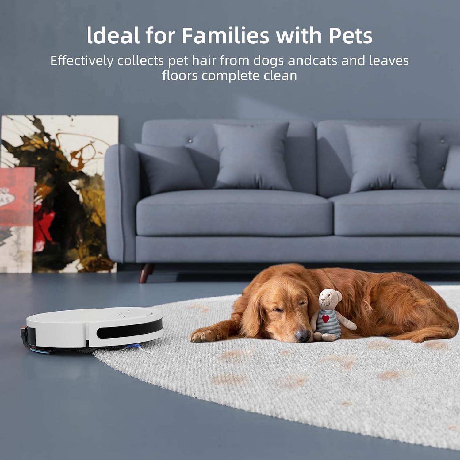Robot Vacuum, Mopping Robot, Powerful 5000Pa, WiFi/Alexa/App/Remote Control, Quiet, Robotic Vacuum Cleaner with Self-Charging, Anti-Collision and Fall, for Pet Hair, Hard Floor, Carpet