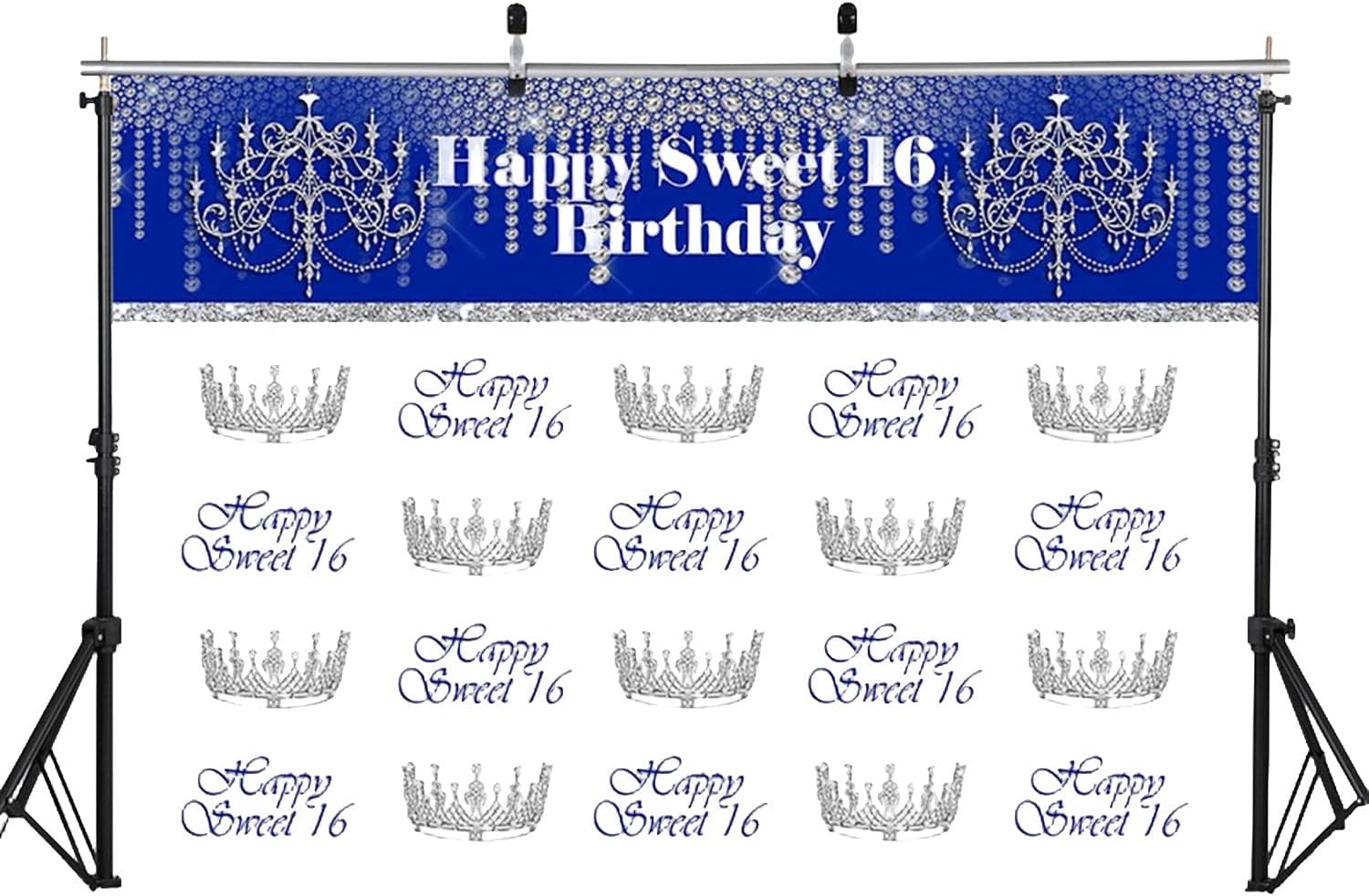 背景紙 バック紙 Sweet16 Sweet Sixteen 16歳 誕生日 シルバークラウン スタジオ写真 壁紙 撮影小道具 写真撮影 ウォールペーパー パーティー イベント いよいよ人気ブランド