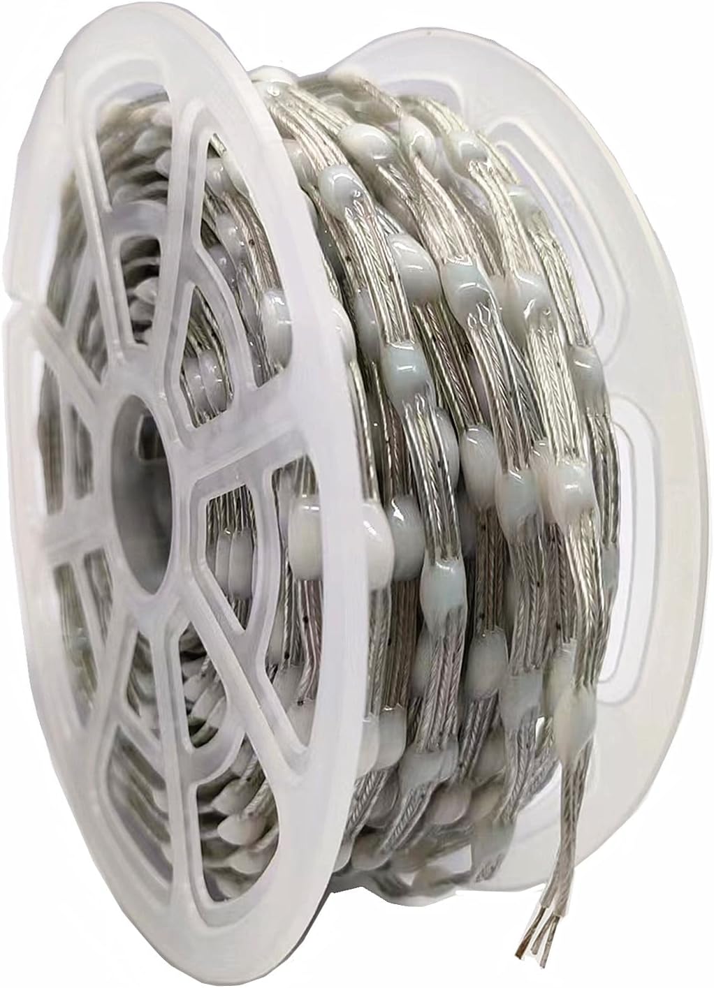 DC12V WS2811/WS2812 Pebble Pixel Lights String Seed Pixel Roll 1000LEDS Fairy Lights String for Home, Garden and Courtyard Decoration (Clear Wire 2.5cm Pitch)