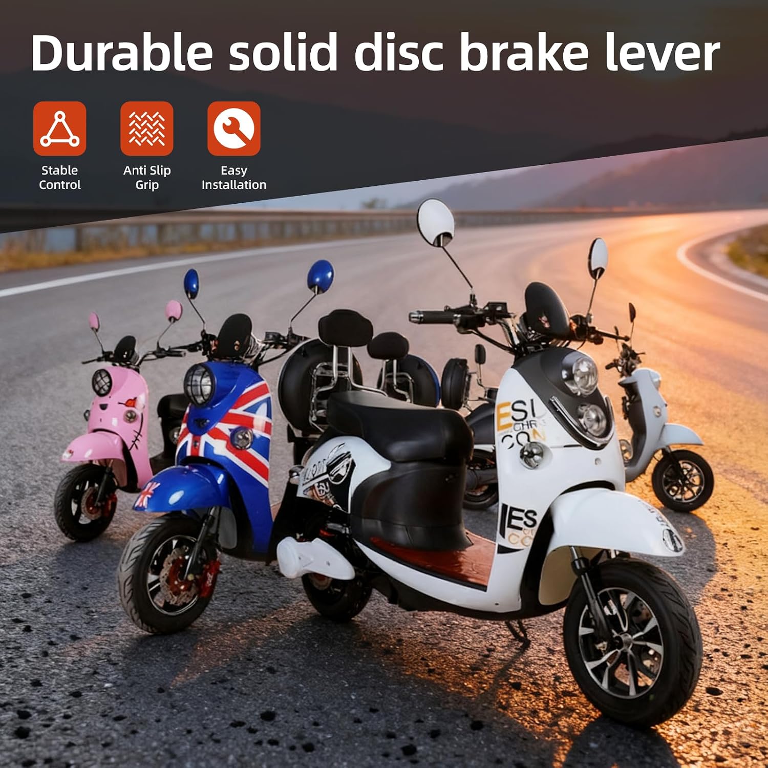 Minho Mini Bike Black Left Disc Brake Lever for 50CC-125CC Chinese Pit Dirt Bike Motorcycle Scooter Bicycle Parts