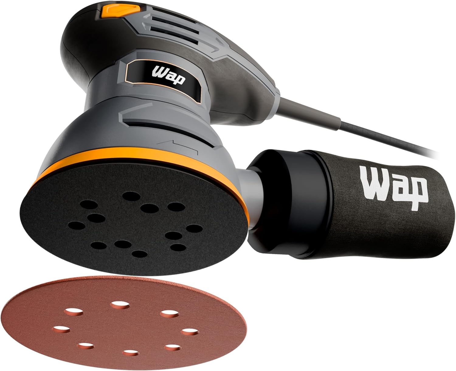 WAP Lixadeira Roto Orbital WF LR01 com Coletor de Pó Removível, Rolamentada, Empunhadura Emborrachada, 125mm 300W 127V