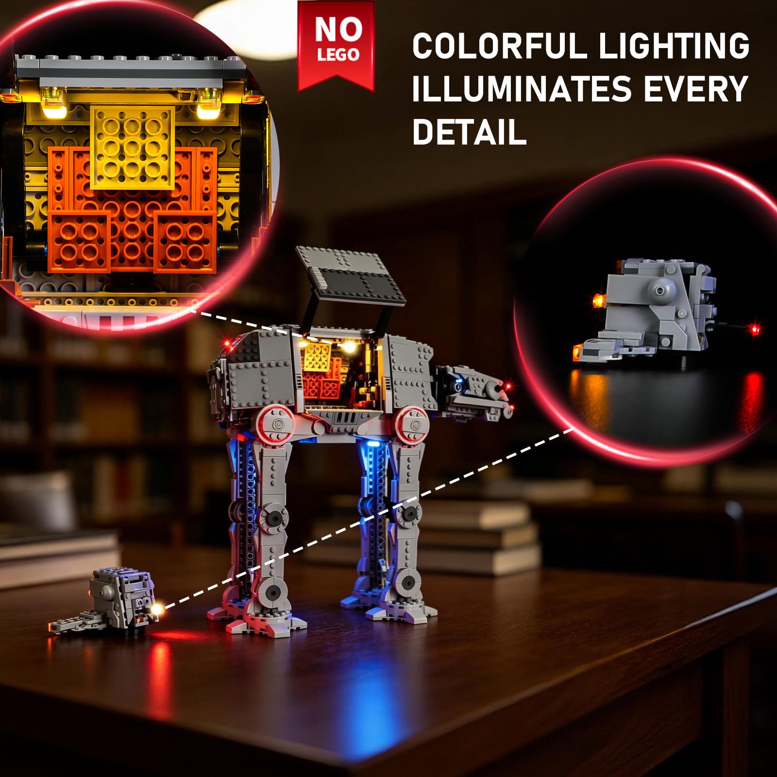 BRIKSMAX Zestaw oświetleniowy LED do Lego 75454 AT-AT z resztkami Imperium z INT-4 - kompatybilny z Lego Star Wars klocków konstrukcyjnych, bez zestawu Lego