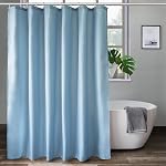 Fabric Shower Curtain Liner Water Repellent, Soft Premium Cloth Shower Liner with 12 Rustproof Metal Grommets & Hooks, Hotel Luxury Spa Bathroom Shower Curtain 72x72 Inches, Machine Washable