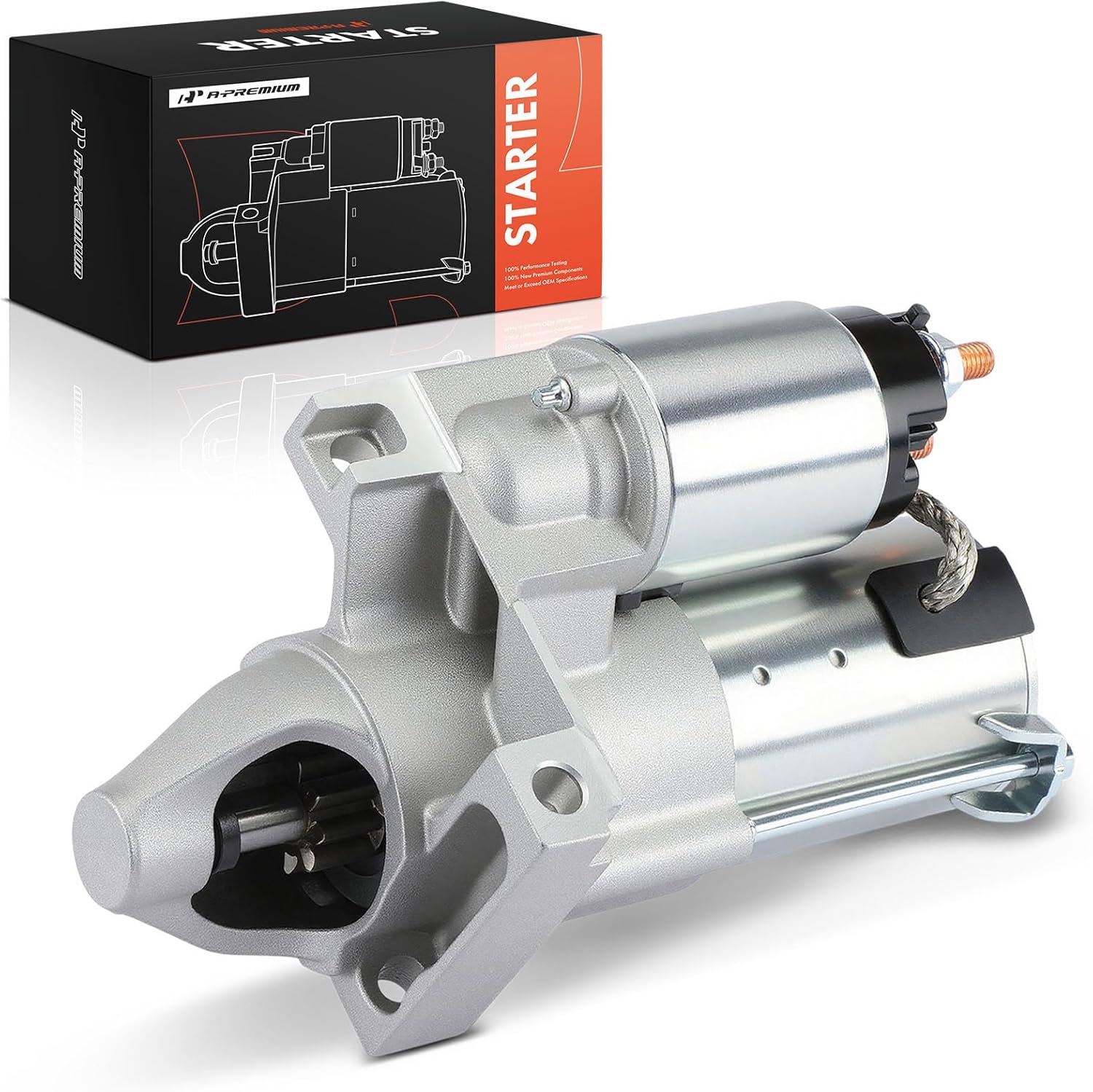 A-Premium Starter Motor for Pontiac G6 V6 (Direct Replacement 12V 1.2kW 9-tooth CW)