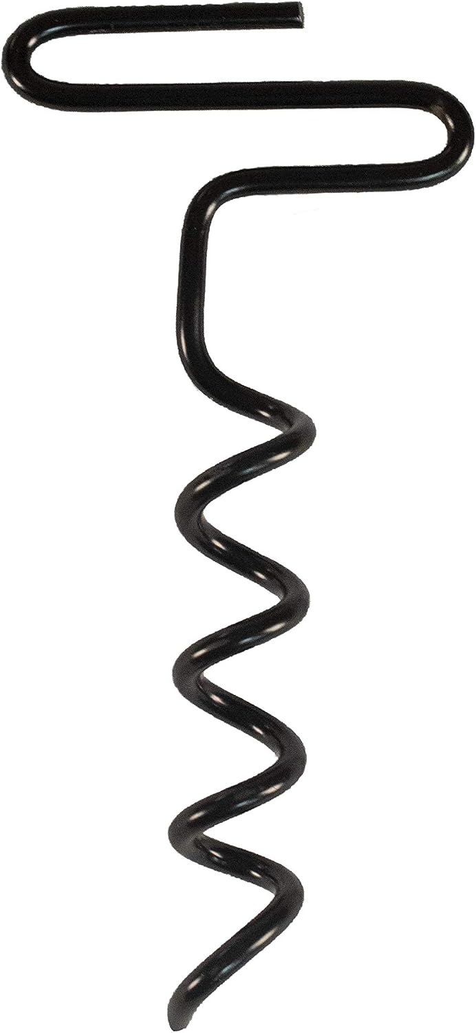 RHINO OUTDOORS Auger Stakes, Heavy Duty Tent Stakes for Blinds and Tarps, 4-Pack,Silver