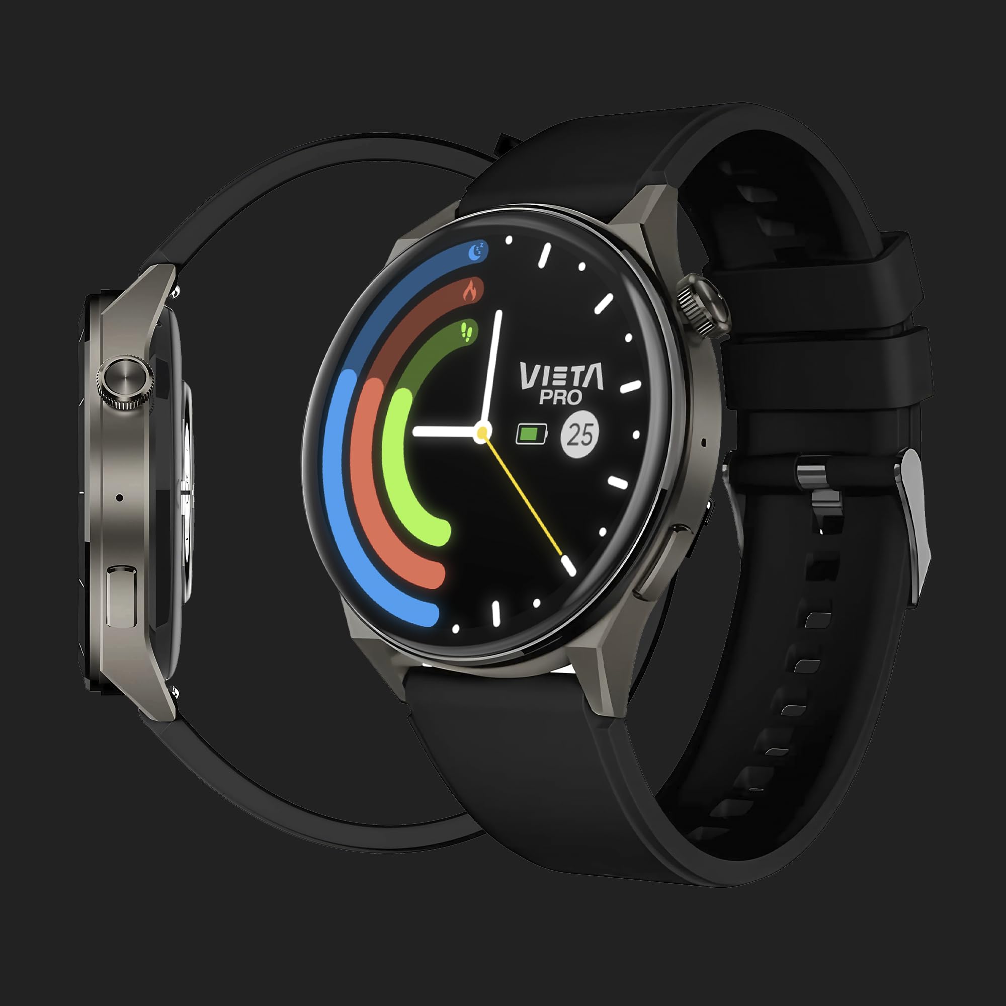 Vieta Pro - Reloj Inteligente Mujer Deportivo con Llamadas, Control de sueño, Contador de Pasos | Smartwatch de Mujer Redondo con pulsómetro, notificaciones y Pantalla AMOLED de 47mm | Wear 2 MAX