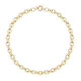 Aobei Pearl 18K Gold Plated Paperclip Chain Choker Satellite Chain Freshwater Cultured Biwa Pearl Pendant Necklace Dainty Jewelry for Women