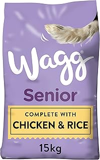 Wagg Senior Complete Dry Dog Food Chicken & Rice 15kg - 28% 