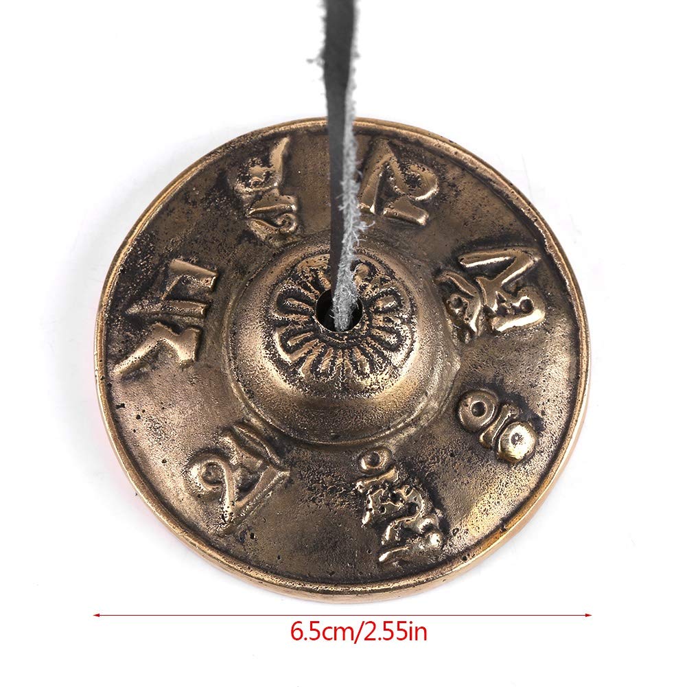 Piatti Tibetani Tingsha, Campanelli in Ottone Sanscrito Per Meditazione, Campanelli Per Dita in Ottone Per Musical Buddista