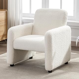 Butacas de Salon con Barandilla, Sillon Individual con Cojin y Respaldon Suave, Silla Lectura para Balcon/Salon/Oficina