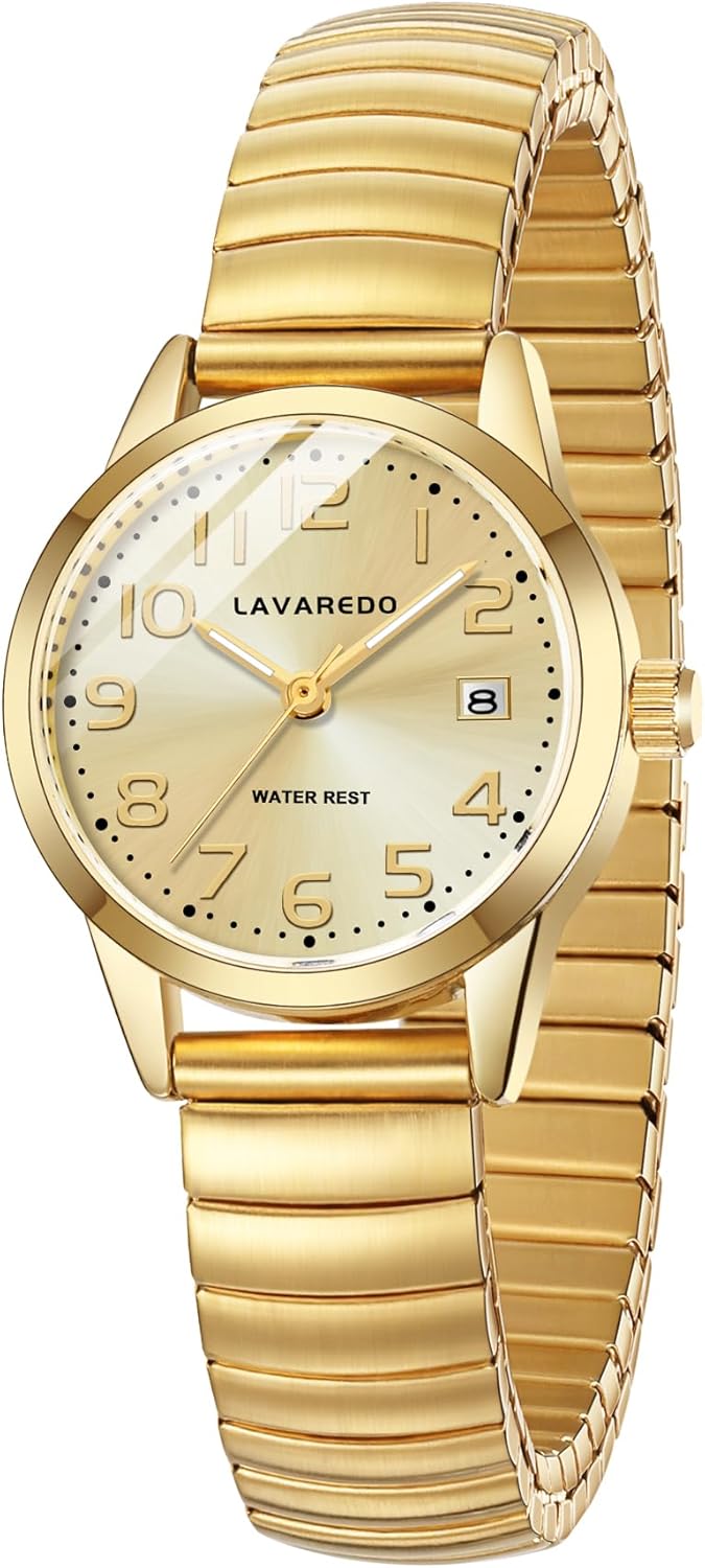 Elegant Gold Watches for Women Small Analog Watch, Waterproof Ladies Watches with Stainless Steel Expansion Band and Luminous Dial - Fashionable Christmas & Birthday Gifts for Women