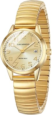 Gold Watches for Women Small Wrist Ladies Stainless Steel Expansion